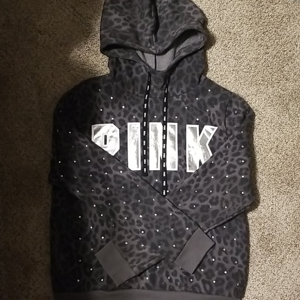 Pink BLING Hoodie Med.